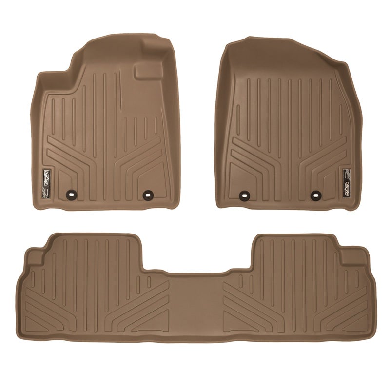 SMARTLINER Custom Fit Floor Mats 2 Row Liner Set Tan for 20132015 Lexus RX350RX450h
